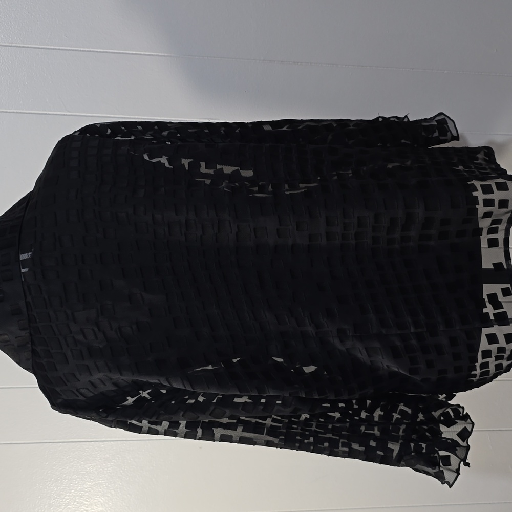 NICOLA Black Long Sleeve Blouse L - Picture 3 of 4